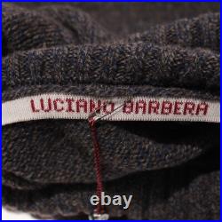 Luciano Barbera NWT Turtleneck Sweater Size 50 US Medium in Brown/Blue Melange