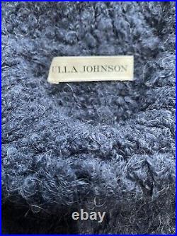 Lula Johnson Size Medium Navy Jumper Sweater Ballon Sleeves Alpaca Worn Once