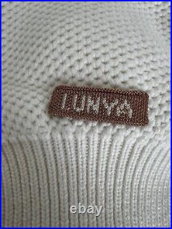 Lunya Women's Cozy Cotton Silk Pocket Henley Sweater Size M New