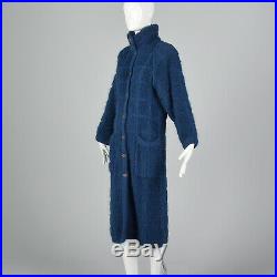 M Missoni Cozy Winter Coat Chunky Knit Deep Teal Sweater Coat 1980s VTG