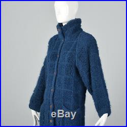 M Missoni Cozy Winter Coat Chunky Knit Deep Teal Sweater Coat 1980s VTG