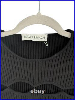MACH & MACH Cutout Womens Medium Black Long Sleeve Rib Sweater $648