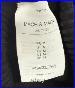 MACH & MACH Cutout Womens Medium Black Long Sleeve Rib Sweater $648