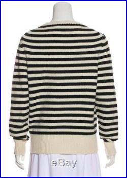 MAISON KITSUNE Rare Stripe Fox Intarsia Sweater Women's Large Medium