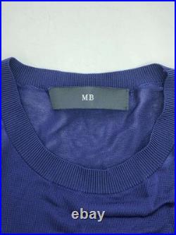 MB knit sweater thin medium rayon Navy Used