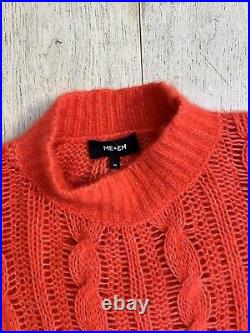 ME+EM cashmere silk cable knit orange jumper/sweater. Size M. RRP £275. Soft