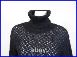 MISSONI BLACK KNIT WOOL TURTLENECK SWEATER Deadstock