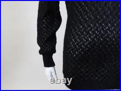 MISSONI BLACK KNIT WOOL TURTLENECK SWEATER Deadstock