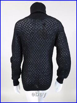 MISSONI BLACK KNIT WOOL TURTLENECK SWEATER Deadstock