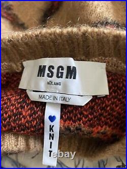 MSGM Milano Sweater Mohair Blend Butterflies Medium Great