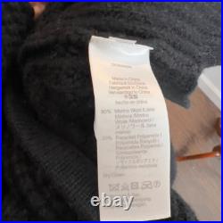 Madewell $198 Womens Merino Wool-Blend Scarf Sweater Jacket Black Size M NT607