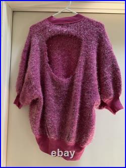 Maeve Anthropologie Violetta Pink Tinsel Short Sleeve Sweater Medium New NWT HTF