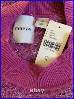 Maeve Anthropologie Violetta Pink Tinsel Short Sleeve Sweater Medium New NWT HTF Maeve Anthropologie Violetta Pink Tinsel Short Sleeve Sweater Medium New NWT HTF
