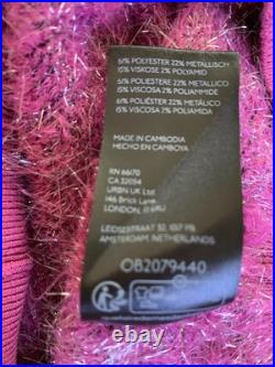 Maeve Anthropologie Violetta Pink Tinsel Short Sleeve Sweater Medium New NWT HTF Maeve Anthropologie Violetta Pink Tinsel Short Sleeve Sweater Medium New NWT HTF