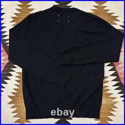 Maison Margiela Line 14 Elbow Patch Sweater Sz M Black