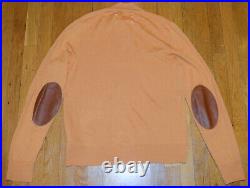 Maison Margiela Mens Dark Orange Mock Neck Linen Wool Sweater Medium