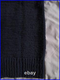 Maison Martin Line 10 Margiela mens navy wool shawl collar sweater MED good cond