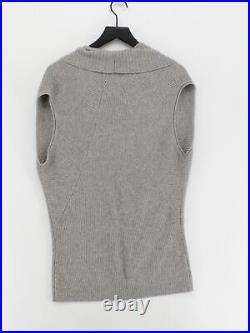 Maje Women's Jumper M Grey Cashmere with Wool Roll Neck Pullover