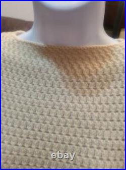 Manrico Women's 100% Cashmere Thick Textured Knit Crewneck Sweater M / L $1395