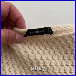 Manrico Women's 100% Cashmere Thick Textured Knit Crewneck Sweater M / L $1395 Manrico Women's 100% Cashmere Thick Textured Knit Crewneck Sweater M / L $1395