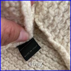 Manrico Women's 100% Cashmere Thick Textured Knit Crewneck Sweater M / L $1395 Manrico Women's 100% Cashmere Thick Textured Knit Crewneck Sweater M / L $1395