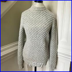 Marc Jacobs Waffle Knit Sweater Womens Medium Cashmere Wool Gray Crewneck Italy