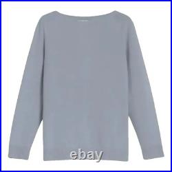 Max Mara Powder Light Blue Wool and Cashmere Jumper Sweater Size M