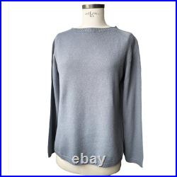 Max Mara Powder Light Blue Wool and Cashmere Jumper Sweater Size M