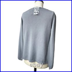 Max Mara Powder Light Blue Wool and Cashmere Jumper Sweater Size M