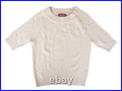 Max Mara Studio Women's Designer White Cashmere Wool Sweater Jumper Medium