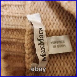 MaxMara Wool Camel Short Sleeve Sweater Size Medium