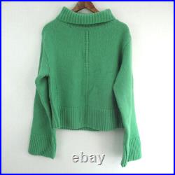 Me + Em Cashmere Merino Wool Green UK Medium Snood/Turtleneck Jumper Sweater