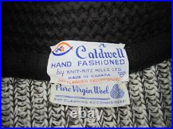Medium Caldwell Knit Rite Mills Wool cowichan cowboy roping sweater Vintage