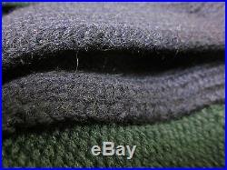 Medium Polo Ralph Lauren Thick heavy Wool leather patch Shawl cardigan sweater