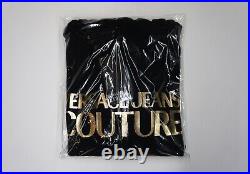 Medium size Versace Jeans Couture Gold Logo Black Sweatshirt Hoodie BNWT