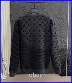 Men all logo Pullover sweater men black size M/L/XL