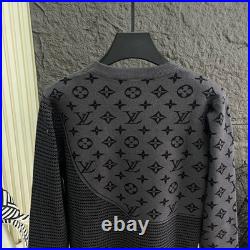 Men all logo Pullover sweater men black size M/L/XL