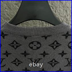 Men all logo Pullover sweater men black size M/L/XL