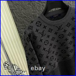 Men all logo Pullover sweater men black size M/L/XL