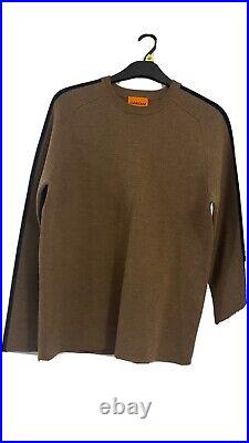 Men's Lovely Warm Sweater Down Hill In Brown By Carema RRP$388