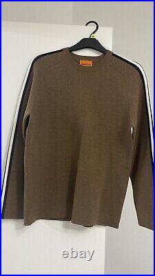 Men's Lovely Warm Sweater Down Hill In Brown By Carema RRP$388