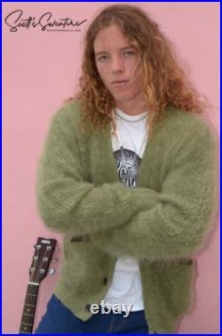 Men's New Cardigan Mohair Sweater Retro Reproduction Kurt Cobain Nirvana