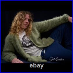 Men's New Cardigan Mohair Sweater Retro Reproduction Kurt Cobain Nirvana