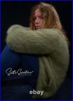 Men's New Cardigan Mohair Sweater Retro Reproduction Kurt Cobain Nirvana