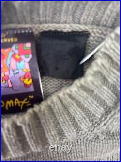 Men's Peter Max Neo Max Sweater L Gray Pink