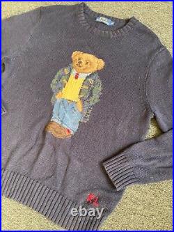 Men's Polo Ralph Lauren Bear jumper sweater size Medium
