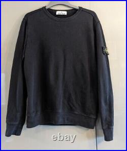 Men's Stone Island Black Sweatshirt Sweater Jumper Vgc Size Medium Genuine Proof