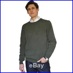 Men's Thick Knit Pure Cashmere Jumper Sweater Misty Cashmere