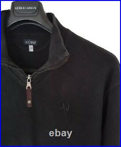 Mens ARMANI JEANS cotton mix 1/4 Zip Jumper/Sweater size medium. RRP £325
