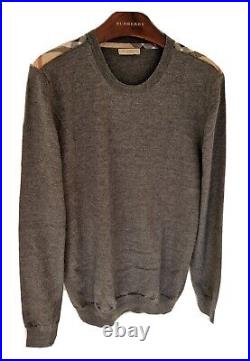 Mens BRIT by BURBERRY Merino Wool jumper/sweater. Size medium. RRP £325